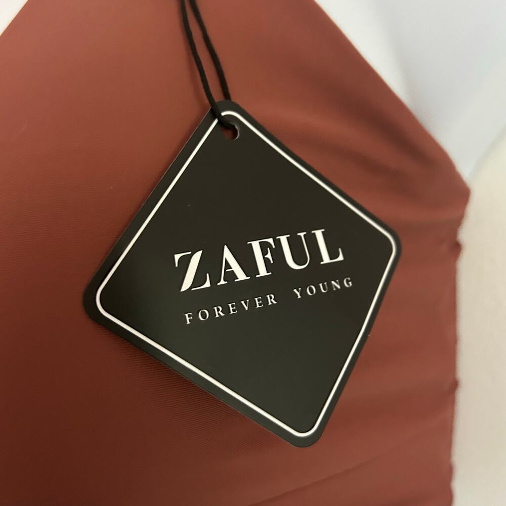 Zaful Twisted Lace Up Back High Waisted Two-Piece Padded Bikini L Large New - Picture 6 of 6